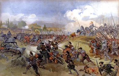 Batalla de Cerisolles entre Francisco I y Carlos V
