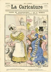 Ilustración de Albert Robida (1848-1926) para la portada de La Caricature (1880)