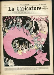 Ilustración de Albert Robida (1848-1926) para la portada de La Caricature (1880)