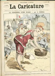 Ilustración de Albert Robida (1848-1926) para la manta de La Caricature (1880)