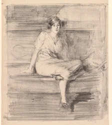 Sin título Dama joven sentada, 1914