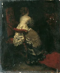 dama en el sillón
