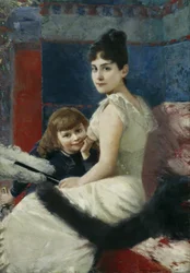 Irene von Keller con su hijo Balthasar