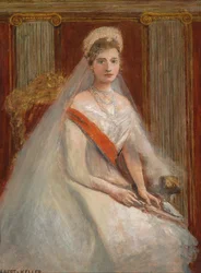 Retrato de la Emperatriz Alexandra Fyodorovna de Rusia 1872-1918, esposa del Zar Nicolás II