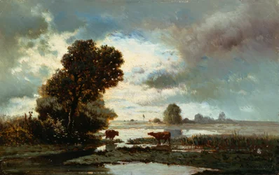 Pasto junto al río
