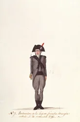 Un Pontonero de la Legión Extranjera Francesa, de Coppetiers, 23 de noviembre de 1792