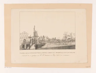 Entrada de la princesa Marianne y su marido, el príncipe Alberto, en Utrecht, 1830 La entrada solemne de H.H.K.K.H.H. El príncipe y los príncipes Alberto de Prusia en Utrecht el 2 de octubre de 1830 (título sobre el objeto)