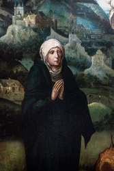 Cristo en la cruz entre la Virgen María y San Juan