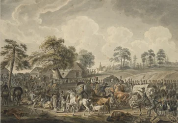 El ejército francés cruzando el río Daugava el 24 de julio de 1812, mediados de 1820s