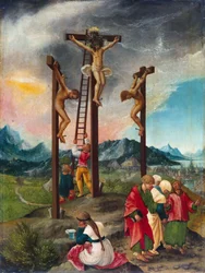 Cristo en la cruz entre los ladrones
