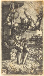 Horacio Cocles saltando al río Tíber