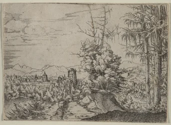 Paisaje con dos pinos, 1522-1525