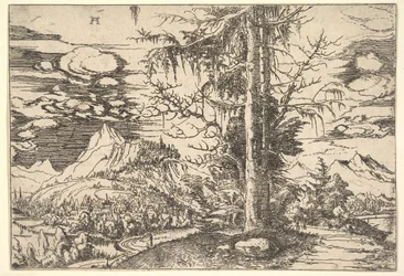 Paisaje con un Abeto Doble