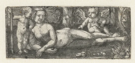 Venus reclinada con dos putti