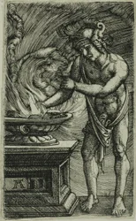 Mucius Scaevola Quemándose la mano