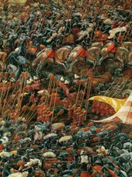 Ejércitos opuestos (detalle de La Batalla de Alejandro en Issos)