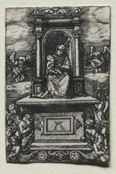 La hermosa Virgen de Ratisbona en un altar, poco después de 1520