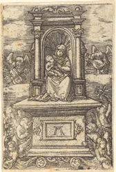 La Bella Virgen de Ratisbona en un altar