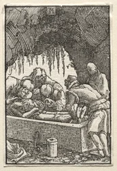 La caída y redención del hombre: Entierro de Cristo