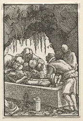La caída y redención del hombre: Entierro de Cristo
