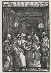La caída y redención del hombre: La ofrenda de Joaquín rechazada por el sumo sacerdote