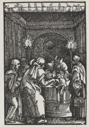 La caída y redención del hombre: la ofrenda de Joaquín rechazada por el sumo sacerdote, c. 1515