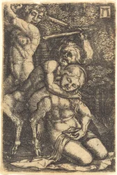 Dos Sátiros Luchando por una Ninfa