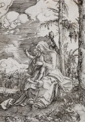 La Virgen y el Niño en un paisaje