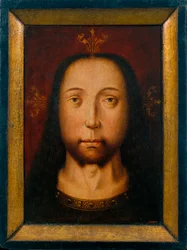 La sainte face - El Santo Rostro - Pintura del círculo de Bouts, Aelbrecht (Albrecht, c1455-1549), Óleo sobre madera c1500 (37,4x28,2cm) - Museu Nacional d