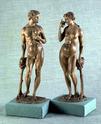 Adán y Eva, un par de estatuas, c.1600