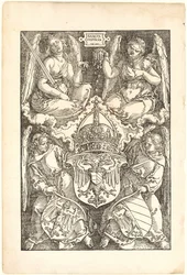 Alegoría con los escudos del Imperio y de la ciudad de Núremberg