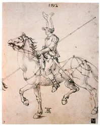 Caballero con lanza, 1502