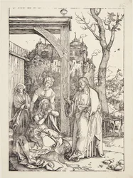 Cristo despidiéndose de su madre