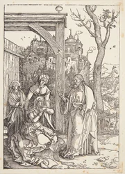 Cristo despidiéndose de su madre