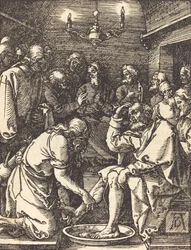 Cristo lavando los pies de los discípulos, 1509-1510