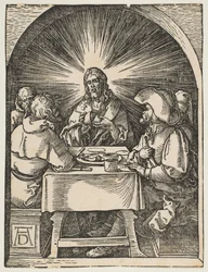 Cristo en Emaús, de La Pequeña Pasión, ca. 1510