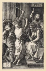 La coronación de espinas de Cristo (Pasión grabada)