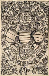 Escudo de armas de Maximiliano como rey de los Romanos