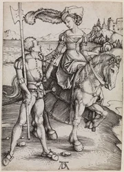 La señorita a caballo y el lansquenete