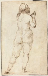 Desnudo femenino rezando