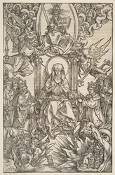 Ilustración de Revelaciones Sancte Birgitte, Koberger Nuremberg 1502 Texto alemán