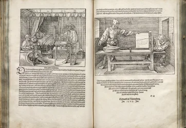 Ilustración de los Cuatro Libros sobre la Proporción Humana, 1528
