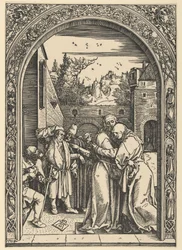 Joaquín y Ana en la Puerta Dorada, de La vida de la Virgen