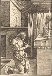 El rey David haciendo penitencia