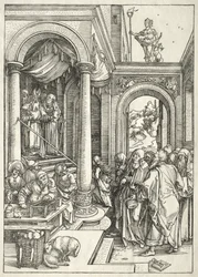 Vida de la Virgen: Presentación de la joven Virgen en el Templo, 1504-1505