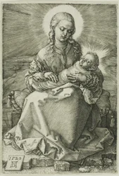 Madonna con el niño envuelto