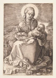 Madonna con el niño envuelto