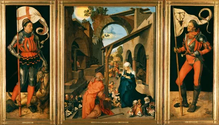 Retablo Paumgartner: Lukas Paumgartner como san Eustaquio