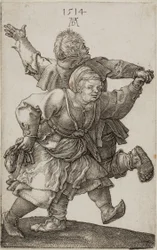 Pareja de Campesinos Bailando