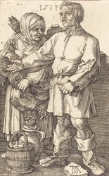 Pareja de campesinos en el mercado, 1519